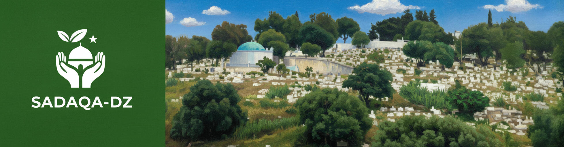 Vue du cimetière Sidi Yahia à Alger - Service SADAQA-DZ entretien de tombes Vue du cimetière Sidi Yahia à Alger - Service SADAQA-DZ entretien de tombes.
